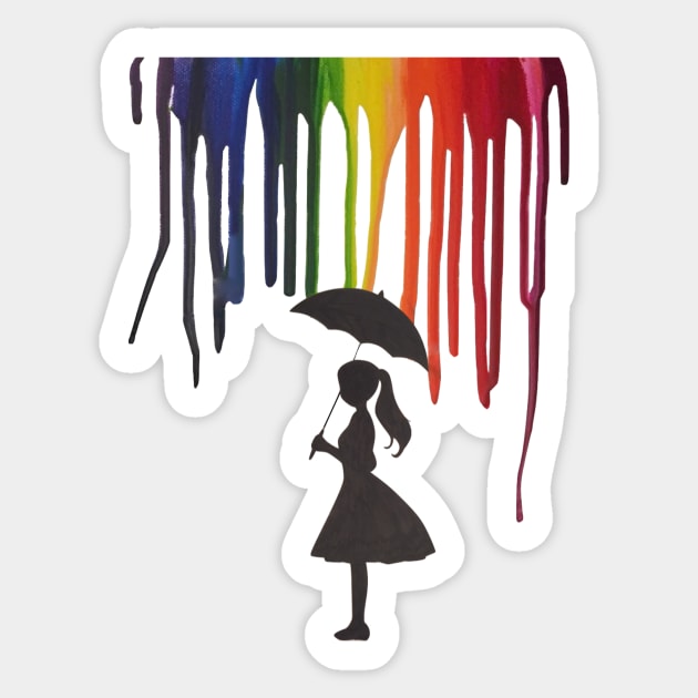 Rainbow melted little girl Sticker by dreamtravel